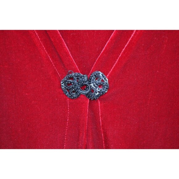 White Stag Red Velvet Maxi Skirt and Long Sleeve Top-Large-Whimsigoth - Picture 11 of 16